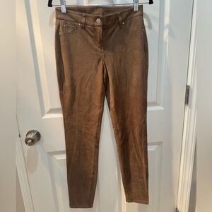 Artisan NY Suede Snakeskin Skinny Pants Size 0